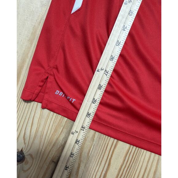 Nike Golf Mens Red Short Sleeve DriFit Polo Shirt Size XL State Farm Golf Logo - Picture 7 of 7